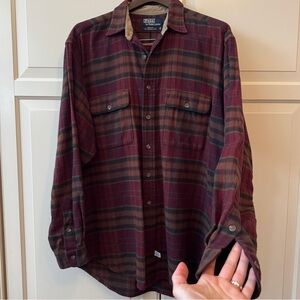 Vintage Y2K Ralph Lauren Heavyweight Flannel Shirt Jacket - size L